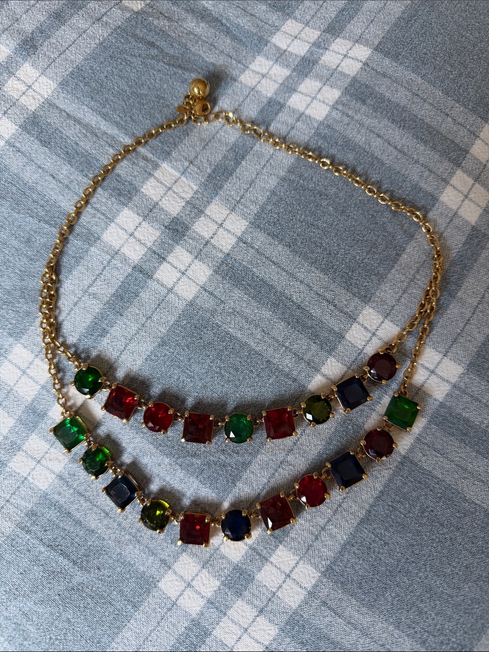 Kate Spade Gold-Tone Multicolor Crystal Statement Necklace